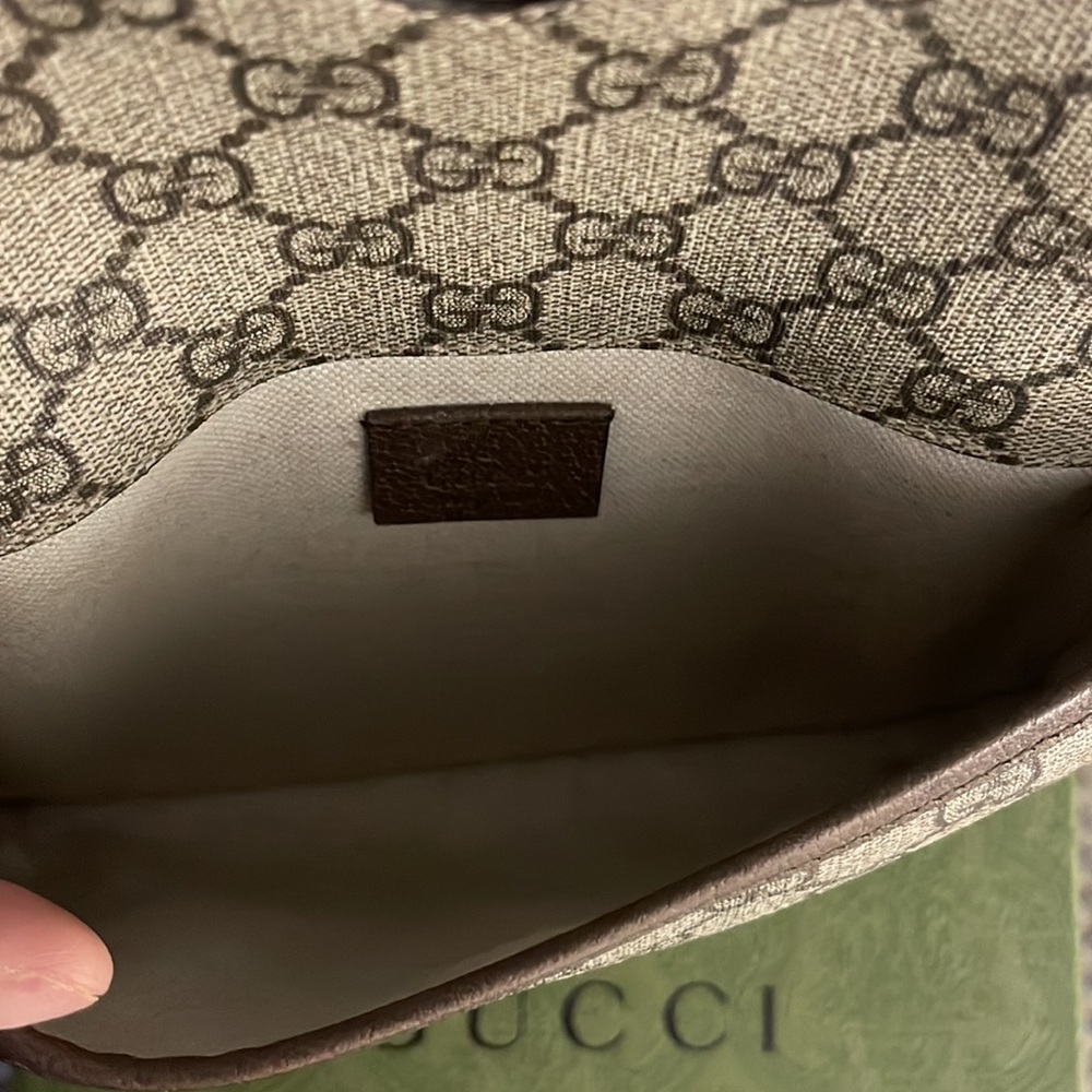 Gucci Mini Bag in Beige and Brown with GG Pattern - Picture 4 of 11
